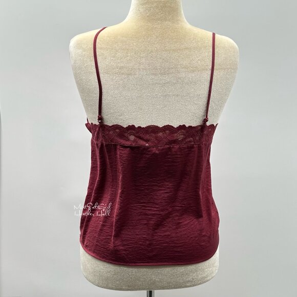 Pink Rose Lace-Trimmed Cami Top Size Large - Picture 5 of 6